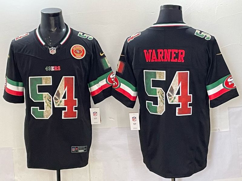 Men 2025 Nike San Francisco 49ers #54 Warner Black Mexico Limited NFL Jersey style 02->san francisco 49ers->NFL Jersey